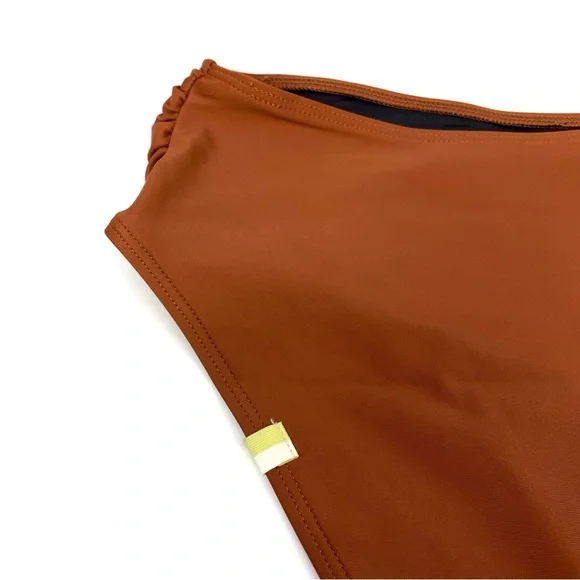 SUMMERSALT The Sidestroke Top & The Ruched High Leg High Rise Bottom Amber 4 - Picture 9 of 11